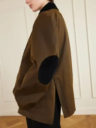 TOTEME Corduroy-trimmed Cotton-gabardine Jacket | Thumbnail 5
