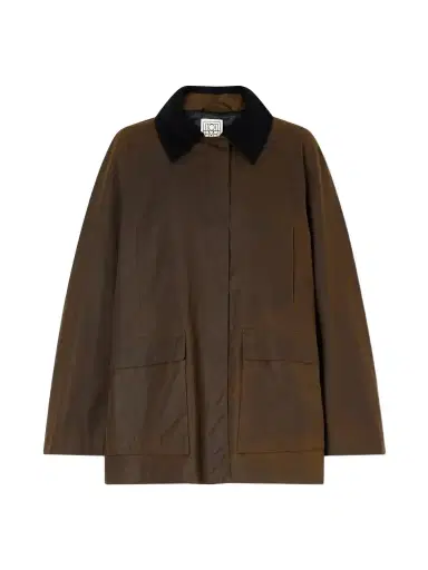 TOTEME Corduroy-trimmed Cotton-gabardine Jacket | Thumbnail 1