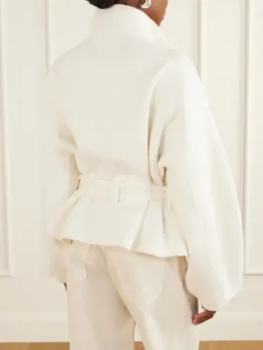 The Frankie Shop Onelle Belted Wool-blend Short Coat | Thumbnail 4 The Frankie Shop Onelle Belted Wool-blend Short Coat | Thumbnail 4