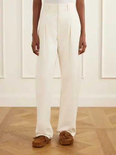 Isabel Marant Lenadia Pleated Stretch-cotton Wide-leg Pants | Thumbnail 3 Isabel Marant Lenadia Pleated Stretch-cotton Wide-leg Pants | Thumbnail 3