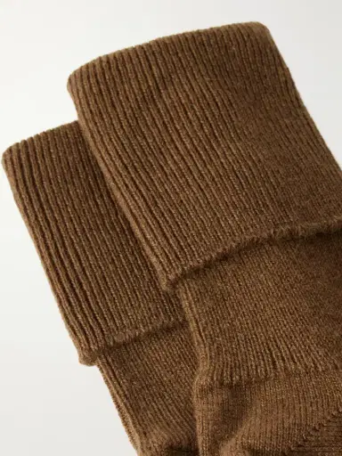 Johnstons of Elgin Ribbed Cashmere-blend Socks | Thumbnail 2