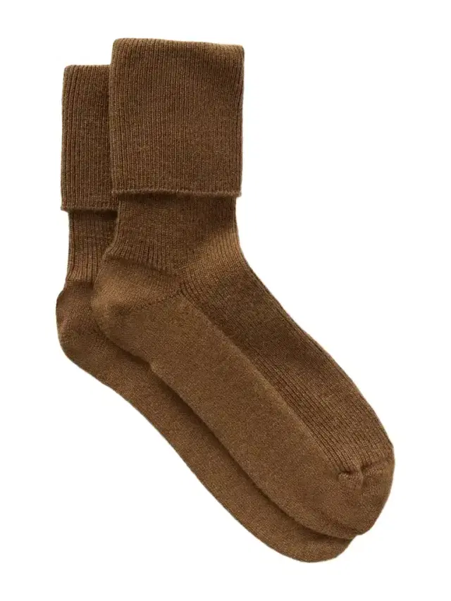 Johnstons of Elgin Ribbed Cashmere-blend Socks