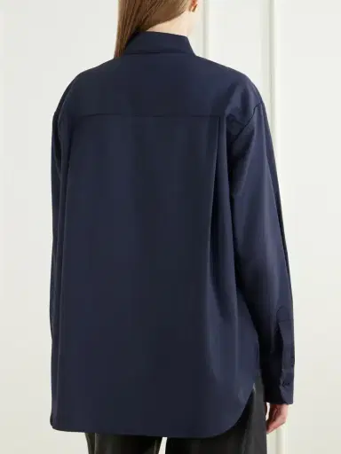 The Frankie Shop Peri Tie-detailed Oversized Georgette Shirt | Thumbnail 4