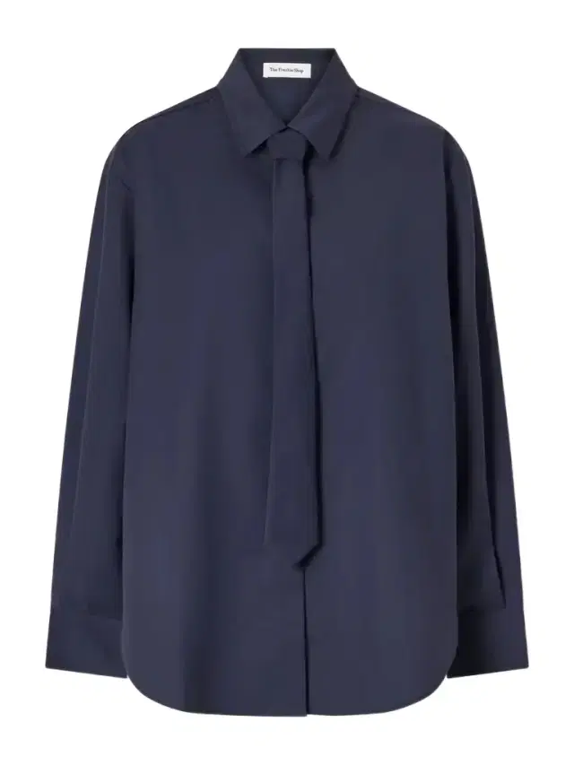 The Frankie Shop Peri Tie-detailed Oversized Georgette Shirt