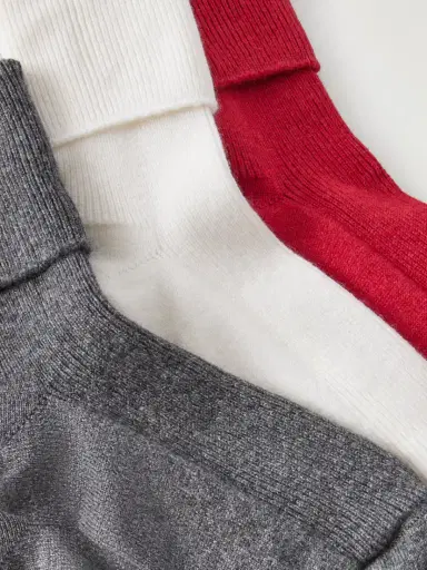 Johnstons of Elgin Set Of Three Ribbed Cashmere-blend Socks | Thumbnail 2