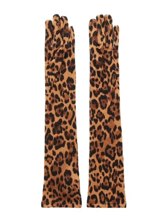 ANNA SUI Leopard-print Stretch-jersey Gloves
