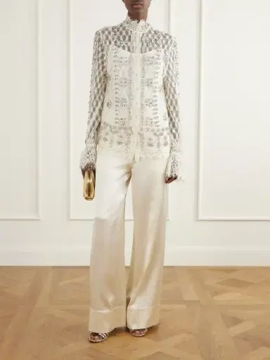 Costarellos Lilou Embellished Lace Shirt | Thumbnail 2