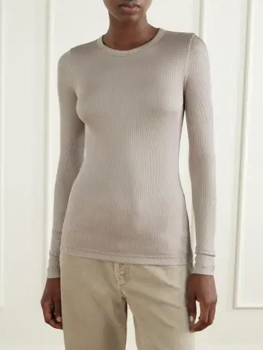 AGOLDE Delphi Ribbed Stretch T-shirt | Thumbnail 3
