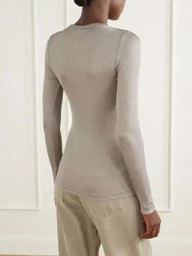 AGOLDE Delphi Ribbed Stretch T-shirt | Thumbnail 4