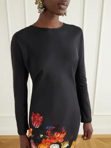 Dries Van Noten Floral-print Crepe-satin Midi Dress | Thumbnail 4