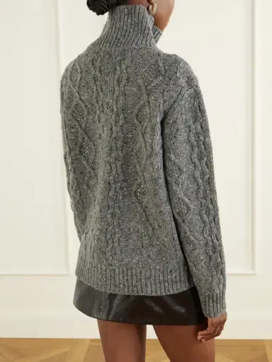 Blazé Milano Elfe Joni Cable-knit Wool-blend Cardigan | Thumbnail 4