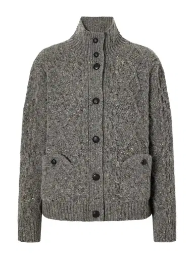 Blazé Milano Elfe Joni Cable-knit Wool-blend Cardigan | Thumbnail 1