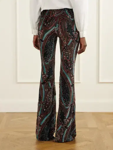 Etro Paisley-appliquéd Mesh Flared Pants | Thumbnail 4 Etro Paisley-appliquéd Mesh Flared Pants | Thumbnail 4