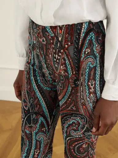 Etro Paisley-appliquéd Mesh Flared Pants | Thumbnail 5 Etro Paisley-appliquéd Mesh Flared Pants | Thumbnail 5