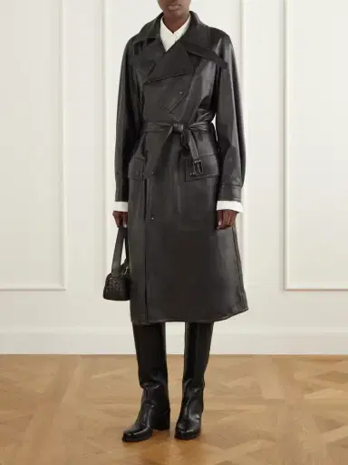 Ralph Lauren Collection Belted Leather Coat | Thumbnail 2