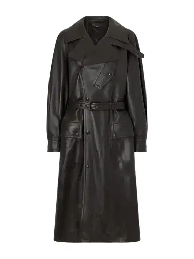 Ralph Lauren Collection Belted Leather Coat | Thumbnail 1