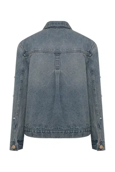 PatBo CRYSTAL DENIM EMBROIDERED JACKET | Thumbnail 5