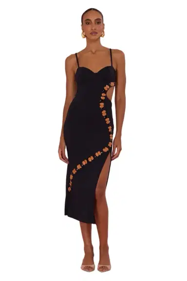 PatBo DELYA KNIT BEADED MIDI DRESS | Thumbnail 1