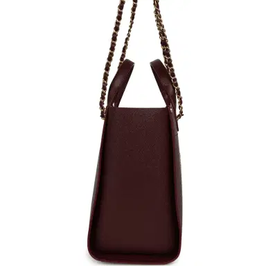 Chanel Chanel Small Studded Deauville Shopping Tote Burgundy Caviar Brushed Gold Hardware | Thumbnail 3 Chanel Chanel Small Studded Deauville Shopping Tote Burgundy Caviar Brushed Gold Hardware | Thumbnail 3