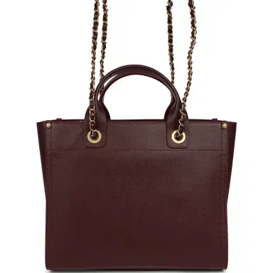 Chanel Chanel Small Studded Deauville Shopping Tote Burgundy Caviar Brushed Gold Hardware | Thumbnail 4 Chanel Chanel Small Studded Deauville Shopping Tote Burgundy Caviar Brushed Gold Hardware | Thumbnail 4