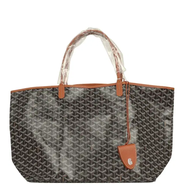 goyard Goyard Goyardine Black and Brown Saint Louis GM Tote Bag Palladium Hardware