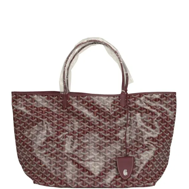 goyard Goyard Goyardine Burgundy Saint Louis GM Tote Bag Palladium Hardware