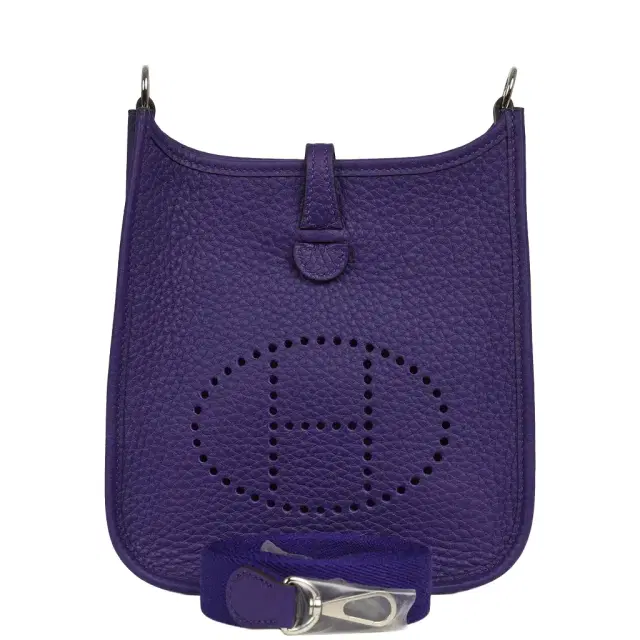 HERMÈS Hermes Evelyne TPM Purple Clemence Palladium Hardware