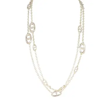 HERMÈS Hermes Farandole Rope Necklace 120cm Sterling Silver Hardware | Thumbnail 1 HERMÈS Hermes Farandole Rope Necklace 120cm Sterling Silver Hardware | Thumbnail 1
