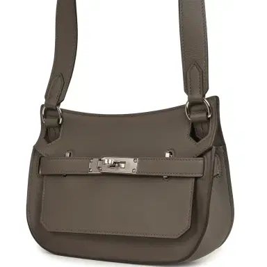 HERMÈS Hermes Jypsiere Mini Gris Meyer Swift Palladium Hardware | Thumbnail 5 HERMÈS Hermes Jypsiere Mini Gris Meyer Swift Palladium Hardware | Thumbnail 5