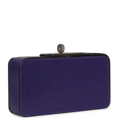 HERMÈS Hermes Sanglons Clutch Purple Chevre Mysore Palladium Hardware | Thumbnail 2 HERMÈS Hermes Sanglons Clutch Purple Chevre Mysore Palladium Hardware | Thumbnail 2