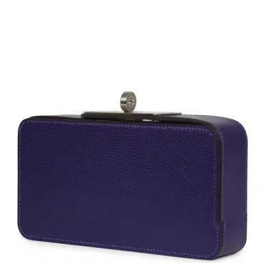 HERMÈS Hermes Sanglons Clutch Purple Chevre Mysore Palladium Hardware | Thumbnail 5 HERMÈS Hermes Sanglons Clutch Purple Chevre Mysore Palladium Hardware | Thumbnail 5