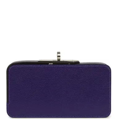 HERMÈS Hermes Sanglons Clutch Purple Chevre Mysore Palladium Hardware | Thumbnail 6 HERMÈS Hermes Sanglons Clutch Purple Chevre Mysore Palladium Hardware | Thumbnail 6