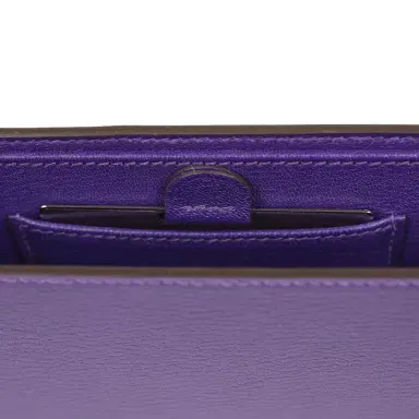 HERMÈS Hermes Sanglons Clutch Purple Chevre Mysore Palladium Hardware | Thumbnail 9 HERMÈS Hermes Sanglons Clutch Purple Chevre Mysore Palladium Hardware | Thumbnail 9