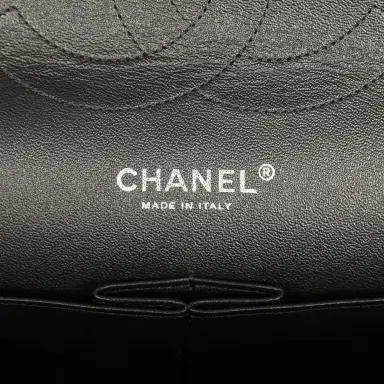 Chanel Pre-owned Chanel Jumbo Classic Chevron Double Flap Bag So Black Lambskin Black Hardware | Thumbnail 9 Chanel Pre-owned Chanel Jumbo Classic Chevron Double Flap Bag So Black Lambskin Black Hardware | Thumbnail 9