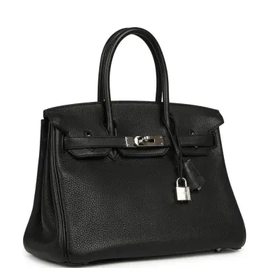 HERMÈS Pre-owned Hermes Birkin 30 Black Togo Palladium Hardware | Thumbnail 2 HERMÈS Pre-owned Hermes Birkin 30 Black Togo Palladium Hardware | Thumbnail 2
