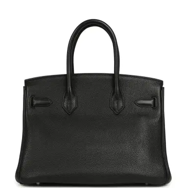HERMÈS Pre-owned Hermes Birkin 30 Black Togo Palladium Hardware | Thumbnail 3 HERMÈS Pre-owned Hermes Birkin 30 Black Togo Palladium Hardware | Thumbnail 3