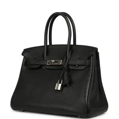 HERMÈS Pre-owned Hermes Birkin 30 Black Togo Palladium Hardware | Thumbnail 5 HERMÈS Pre-owned Hermes Birkin 30 Black Togo Palladium Hardware | Thumbnail 5