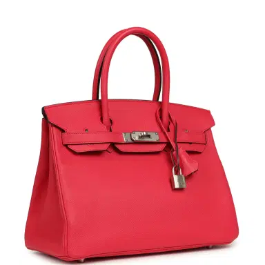 HERMÈS Pre-owned Hermes Birkin 30 Rose Extreme Epsom Palladium Hardware | Thumbnail 2 HERMÈS Pre-owned Hermes Birkin 30 Rose Extreme Epsom Palladium Hardware | Thumbnail 2