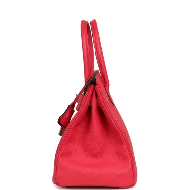 HERMÈS Pre-owned Hermes Birkin 30 Rose Extreme Epsom Palladium Hardware | Thumbnail 3 HERMÈS Pre-owned Hermes Birkin 30 Rose Extreme Epsom Palladium Hardware | Thumbnail 3