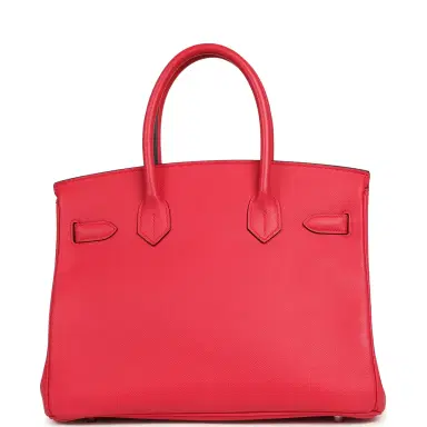 HERMÈS Pre-owned Hermes Birkin 30 Rose Extreme Epsom Palladium Hardware | Thumbnail 4 HERMÈS Pre-owned Hermes Birkin 30 Rose Extreme Epsom Palladium Hardware | Thumbnail 4
