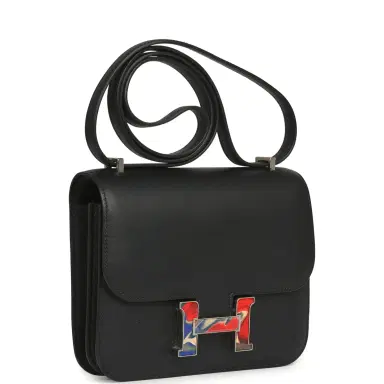 HERMÈS Pre-owned Hermes Constance 18 Black Swift Marbled Palladium Hardware | Thumbnail 2 HERMÈS Pre-owned Hermes Constance 18 Black Swift Marbled Palladium Hardware | Thumbnail 2