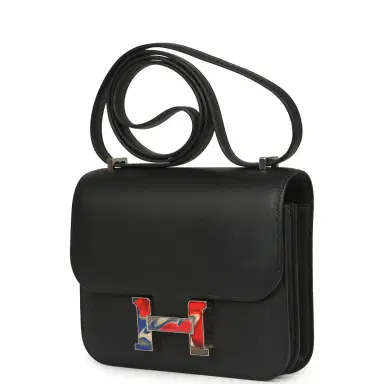 HERMÈS Pre-owned Hermes Constance 18 Black Swift Marbled Palladium Hardware | Thumbnail 5 HERMÈS Pre-owned Hermes Constance 18 Black Swift Marbled Palladium Hardware | Thumbnail 5