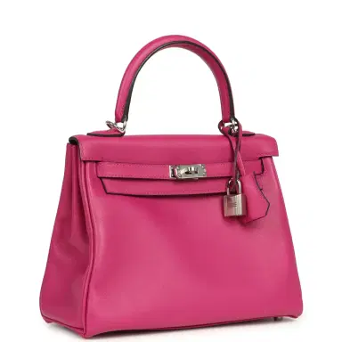 HERMÈS Pre-owned Hermes Kelly Retourne 25 Rose Poupre Swift Palladium Hardware | Thumbnail 2 HERMÈS Pre-owned Hermes Kelly Retourne 25 Rose Poupre Swift Palladium Hardware | Thumbnail 2