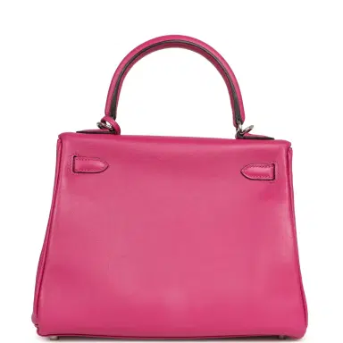 HERMÈS Pre-owned Hermes Kelly Retourne 25 Rose Poupre Swift Palladium Hardware | Thumbnail 3 HERMÈS Pre-owned Hermes Kelly Retourne 25 Rose Poupre Swift Palladium Hardware | Thumbnail 3