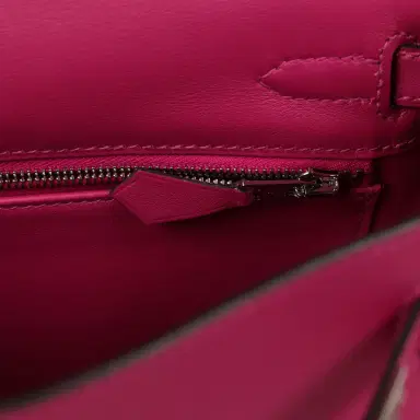 HERMÈS Pre-owned Hermes Kelly Retourne 25 Rose Poupre Swift Palladium Hardware | Thumbnail 8 HERMÈS Pre-owned Hermes Kelly Retourne 25 Rose Poupre Swift Palladium Hardware | Thumbnail 8