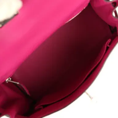 HERMÈS Pre-owned Hermes Kelly Retourne 25 Rose Poupre Swift Palladium Hardware | Thumbnail 9 HERMÈS Pre-owned Hermes Kelly Retourne 25 Rose Poupre Swift Palladium Hardware | Thumbnail 9