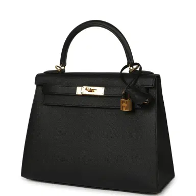 HERMÈS Pre-owned Hermes Kelly Sellier 28 Black Epsom Gold Hardware | Thumbnail 5 HERMÈS Pre-owned Hermes Kelly Sellier 28 Black Epsom Gold Hardware | Thumbnail 5