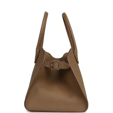 The Row The Row Soft Margaux 10 Dark Muschio Calfskin Silver Hardware | Thumbnail 3