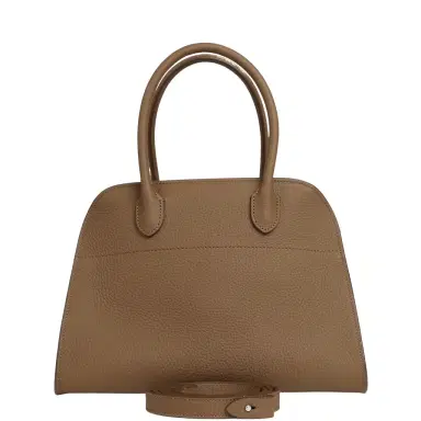 The Row The Row Soft Margaux 10 Dark Muschio Calfskin Silver Hardware | Thumbnail 1