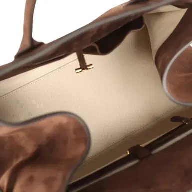 The Row The Row Soft Margaux 15 Bag Mocha Suede Gold Hardware | Thumbnail 11 The Row The Row Soft Margaux 15 Bag Mocha Suede Gold Hardware | Thumbnail 11